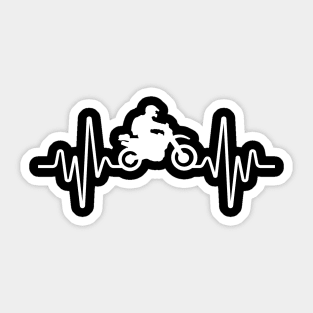 Motorcycle Heartbeat EKG Sticker